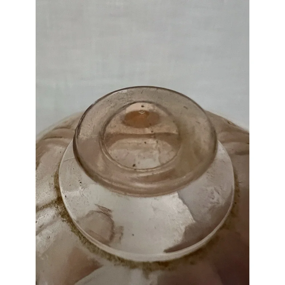 Federal Glass Sharon Cabbage Rose Sugar Bowl Lidded Pink Depression Glass